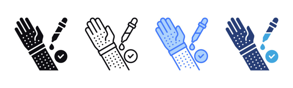 Allergy Test icon sheet multiple style collection
