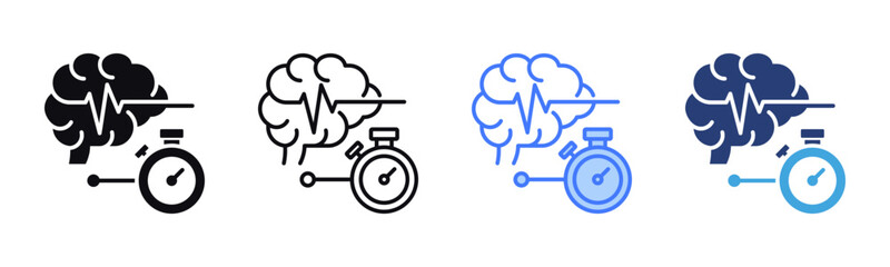 Fototapeta premium Stress Test icon sheet multiple style collection