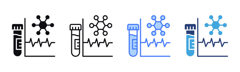 Hormone Test icon sheet multiple style collection
