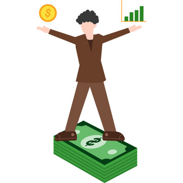 Business Salery Flat Illustration