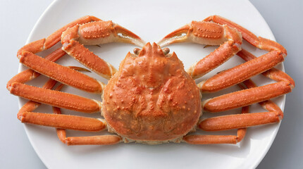 Whole Steamed Snow Crab Top View