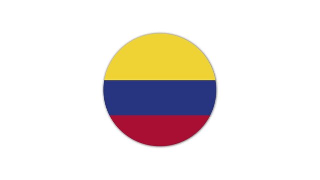 The Colombian flag is displayed in a video about South American countries