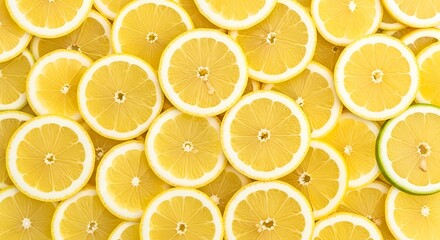 Sliced Lemons Filling the Frame