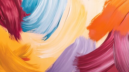 Dynamic abstract painting showcasing rich spectrum of colors and expressive brushstrokes evoking emotion and visual intrigue across the canvas.