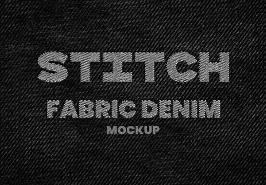 Fabric Stitched Effect Mockup