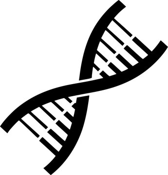 Simple helix icon representing dna genetic code science biology research health molecular structure helix symbol vector
