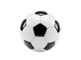 Fototapeta premium Black and white soccer ball isolated on transparent background