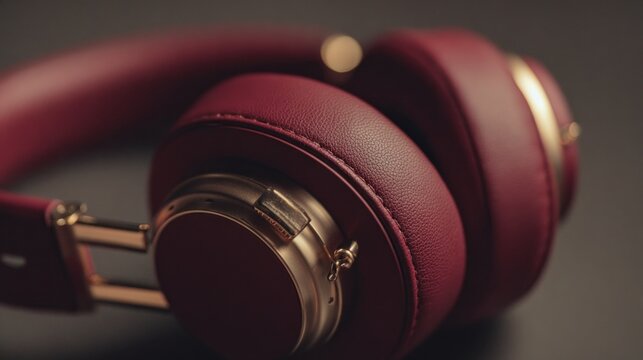 Close up of luxurious wireless headphones