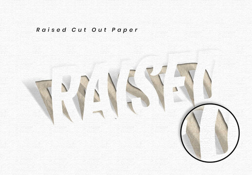 Raised Cut Out Paper Text Effect