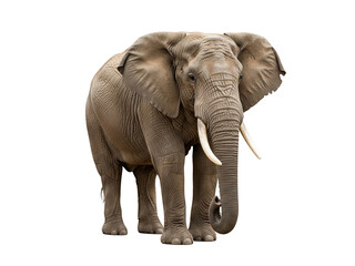 Obraz premium Full Body African Elephant Isolated on Transparent Background