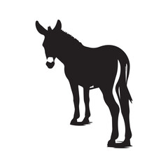 Fototapeta premium donkey silhouette vector