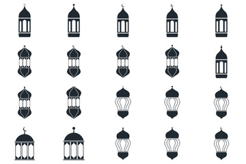 Eid adha and fitr arabic logo, collection set package design eid al fit, eid mubarak