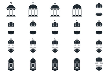 Eid adha and fitr arabic logo, collection set package design eid al fit, eid mubarak