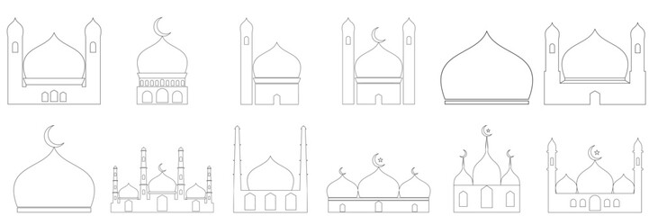 Eid adha and fitr arabic logo, collection set package design eid al fit, eid mubarak
