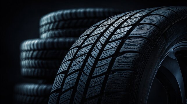 Close up of car tires