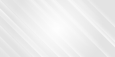 Obraz premium Diagonal grey gradient lines background. Abstract silver stripes wallpaper. Abstract gray tech backdrop. Oblique gris texture for graphic design, poster, banner, flyer, brochure, presentation. Vector