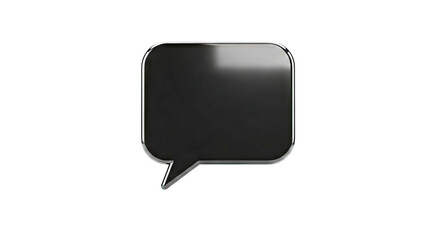 Naklejka premium Black Speech Bubble Icon
