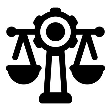 A solid style icon showing regtech compliance