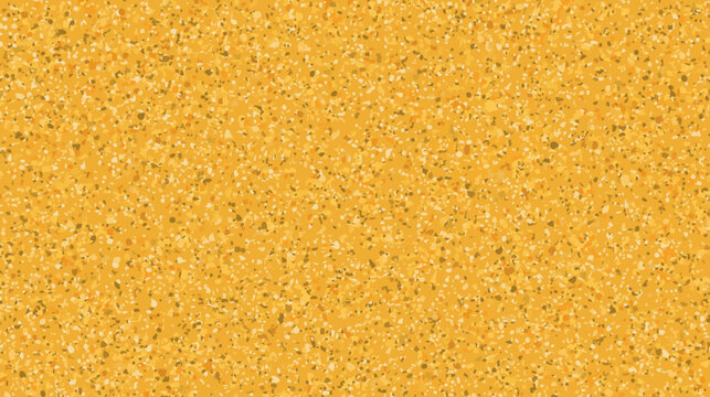 Yellow terrazzo abstract texture background with small stone pattern