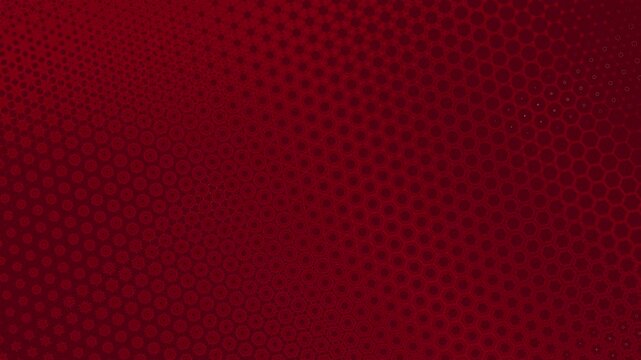Deep dark red gradient pattern with diagonal transition and geometric circles, hexagons and mandala motifs, smooth density change, seamless loop.