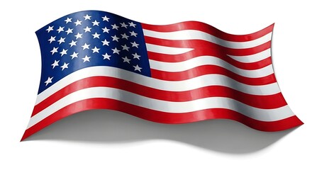 Obraz premium flag of united states of america. american flag waving in the wind. 