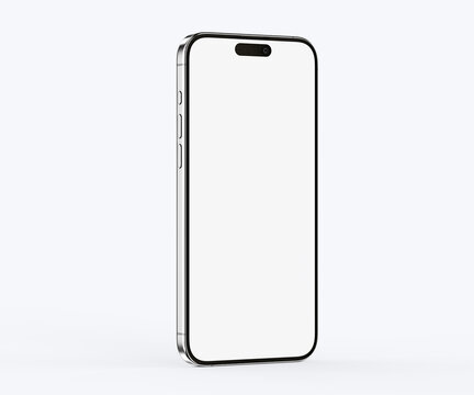 Modern smartphone mockup with empty screen for app presentation