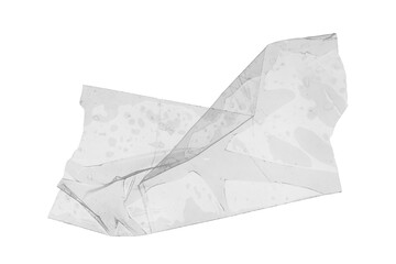 Naklejka na ściany i meble Crumpled glue transparent adhesive tape piece