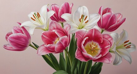 Fototapeta premium Crimson Whisper, Lily's Embrace