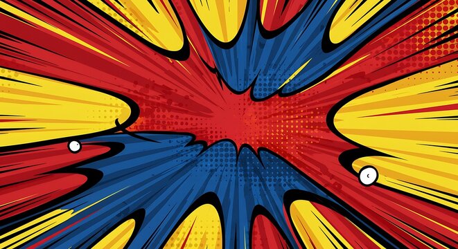 Dynamic Comic Burst: A Vibrant Digital Explosion