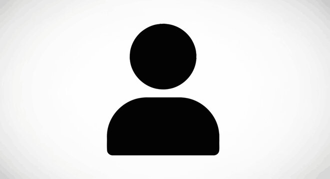 A simple black silhouette of a person icon on a white background.