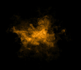 brown sand dust and smoke rising on black background, glowing atmospheric texture for visual effects, fire energy motion, abstract vapor form, and cinematic composition design. powder explosion