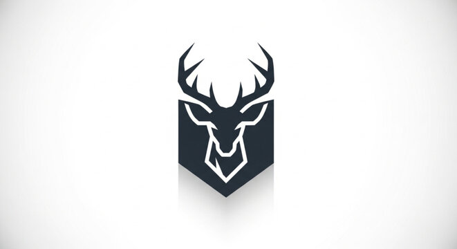 vector illustration of a deer head
