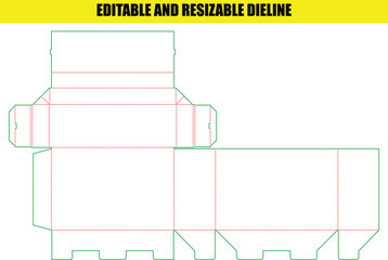 Editable and resizable die line for packaging design