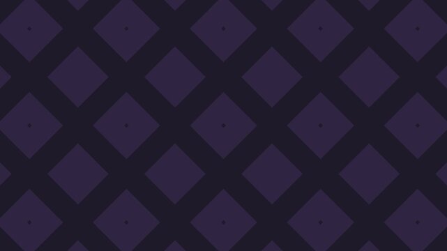 Dark Purple Geometric Diamond Pattern Seamless Loop Abstract Background with Subtle Yellow Dot