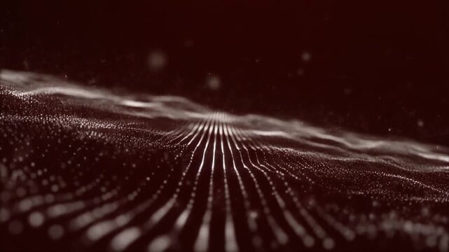 Dark Abstract Scene with Central White Dots Radially Patterned Against Deep Brown Background Creating Depth and Enigma
