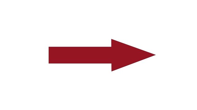 Red arrow in white background animation loop able rendered in adobe AE