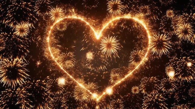 feu d'artifice du coeur