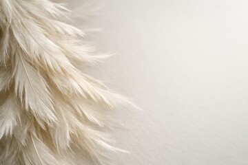 Obraz premium Luxury feather texture, soft white feathers with copy space for premium product ads