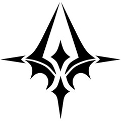 Dark Aesthetic Crown Spikes Tattoo Design in Sharp Tribal Style