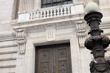 Fototapeta premium Stone work details in winter