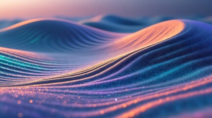 Abstract wave pattern with vibrant digital gradient colors