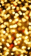 Obraz premium Numerous golden circular lights create an abstract, vibrant background effect