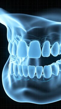 Dental Xray Sequence Showcasing Teeth Close Up.