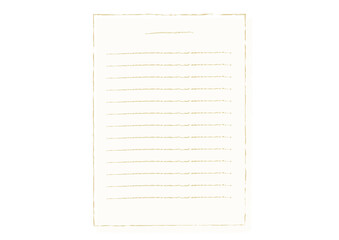 シンプルな便箋風の背景・ノートの罫線と手書き風フレーム・メッセージカードや手紙・案内文やメモ