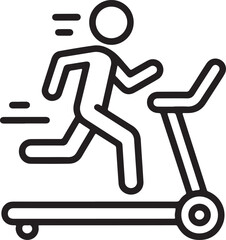 Person running on a treadmill with determination and speed.