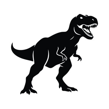 T-rex dinosaur silhouette vector illustration .eps