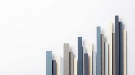 Obraz premium Abstract Bar Graph on White Background Representing Growth and Data Visualization.