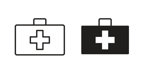 Obraz premium First aid kit icon vector design. Vector elements for infographic web