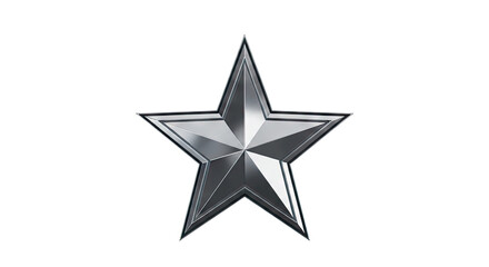 Polished Metallic Five-Pointed Star