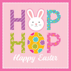 cute easter greeting card design